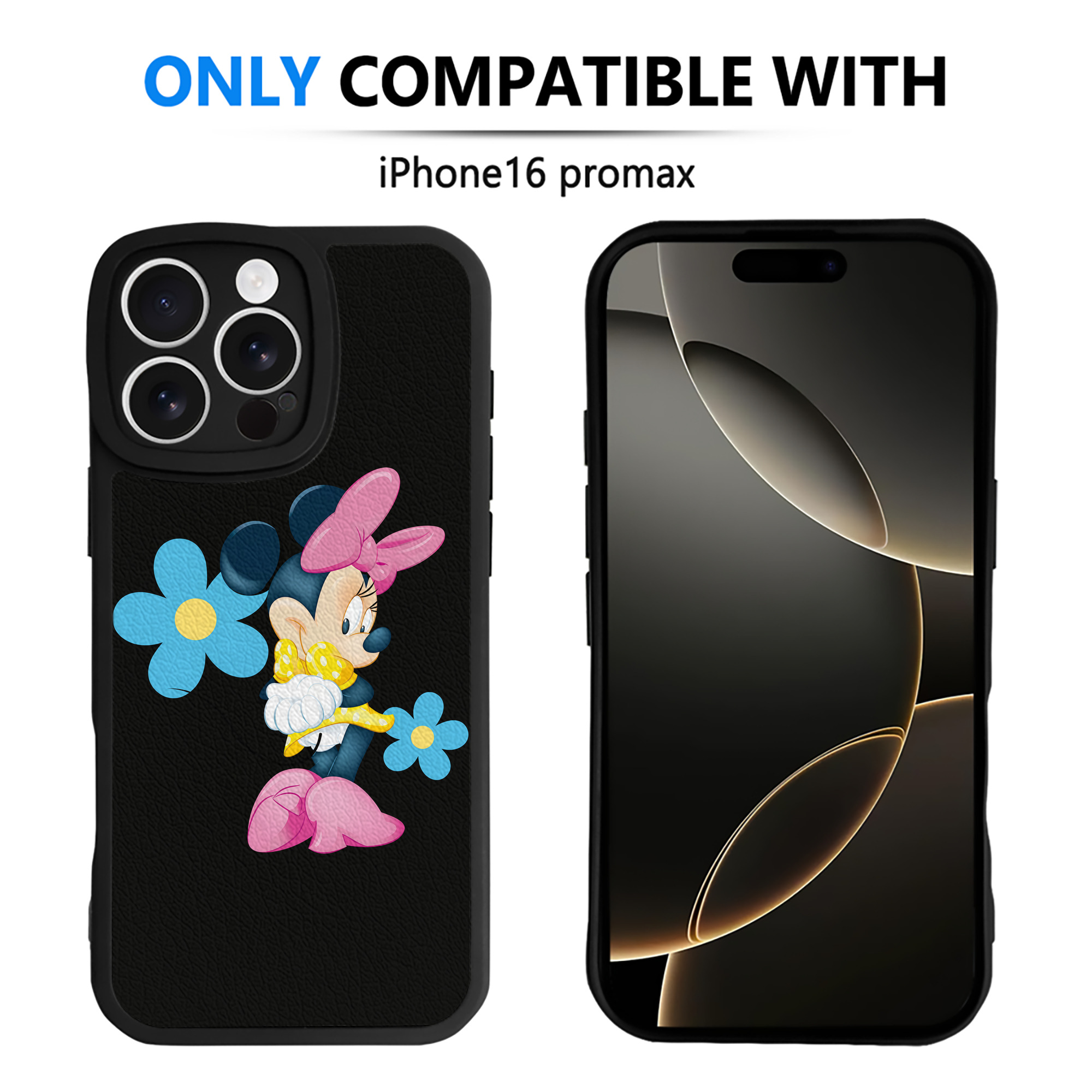 （画像用） ミッキーマウス Mickey Mouse 【iPhone 16シリーズ対応】シリコンスマホケース（レザー調） 材質：シリコン